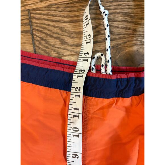 EBTEK Eddie Bauer Short Lined Swim Drawstring Large Nylon Vintage Orange - Picture 4 of 7